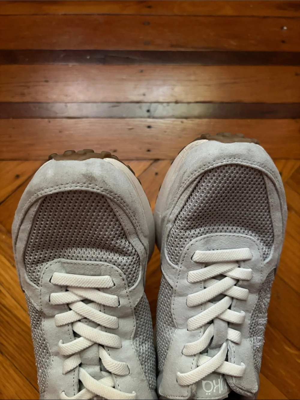 Ryka Light Gray Mesh Lace-Up Sneakers Size 6 1/2